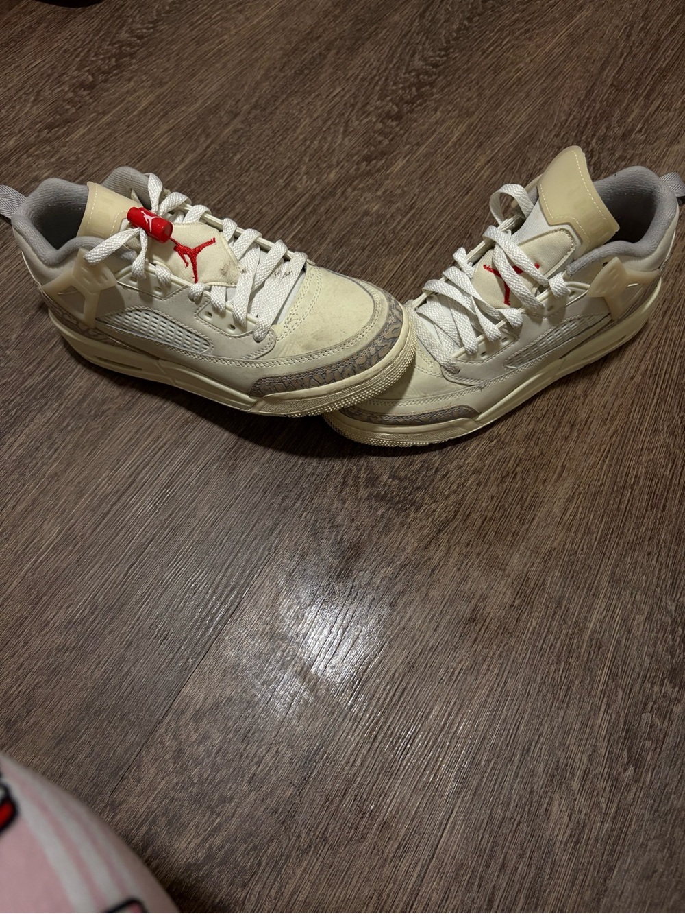 Jordan Kids Retro Sneakers - Cream with Red Accents